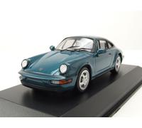 Porsche 911 Carrera 1989 Turquesa Metálico Coche De Modelo 1:43 Maxichamps