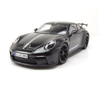 Porsche 911 GT3 2023 Negro Con Rayas Coche a Escala 1:18 Maisto