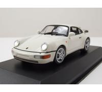 Porsche 911 Turbo 964 1990 Coche a Escala Blanco 1:43 Maxichamps