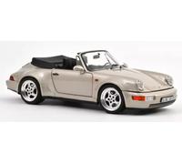Porsche 911 Turbo Look Cabriolet 964 Zermatt Silver 1992 1:18 Norev