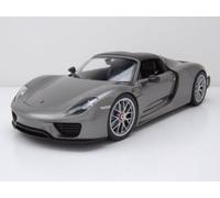 Porsche 918 Spyder Hardtop Weissach 2012 Gris Negro Modelo De Coche 1:18 Welly
