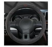 Porsche para UP para E-UP para GTI para Cross Up Seat MII Škoda para Citigo Protector para Volante Coche Cuero Gamuza Auto Accesorios Funda Volante Coche(O Shape Black)