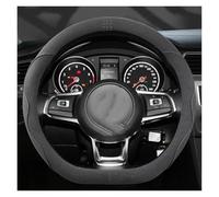 Porsche para UP para E-UP para GTI para Cross Up Seat MII Škoda para Citigo Protector para Volante Coche Cuero Gamuza Auto Accesorios Funda Volante Coche(D Shape Black- Gray)