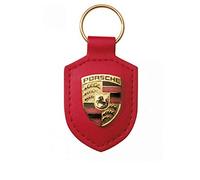 Porsche Schlüsselanhänger Wappen, Echtleder, Rot - WAP0500920E