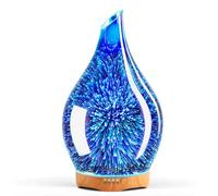 Porseme Humidificador Difusor de Aroma de 280 ml, Humidificador 3D Ultrasónico Silencioso 7 LED Que Cambian de Color Humidificador de Habitación Sin BPA para el Hogar con Temporizador (Plata)