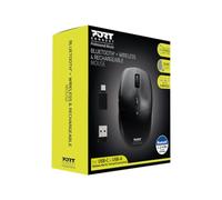 Port Designs Ratón Port Connect Dual Bluetooth/2.4 GHz Recargable silencioso 5 botones Negro