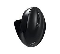 Port Connect - Ratón ergonómico Bluetooth e inalámbrico inalámbrico de 2,4 GHz y Recargable silencioso 5 Botones Carga USB-A/USB-C diseño Inclinado Negro