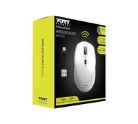 Port Connect - Ratón inalámbrico inalámbrico (2,4 GHz, USB-A y USB-C silencioso y Compacto, Color Negro