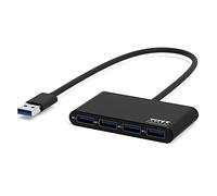 Port Designs 900121 - Hub de interfaz USB 3.0 Type-A 5000 Mbit/s, ABS sintéticos, Negro