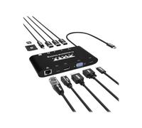 Port Designs 901906 hub de interfaz USB 3.0 (3.1 Gen 1) Type-C 5000 Mbit/s Negro - Concentrador (USB 3.0 (3.1 Gen 1) Type-C, HDMI,RJ-45,USB 3.0 (3.1 Gen 1) Type-A,USB 3.0 (3.1 Gen 1) Type-C,VGA,mini DisplayPort, 3840 x 2160 Pixeles, MMC,MicroSD (TransFlash),SD, 5000 Mbit/s, Negro)