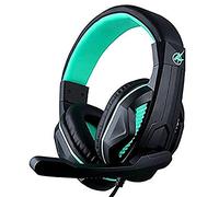 Port Designs AROKH H-1 Binaural Diadema Negro, Turquesa Auricular con micrófono - Auriculares con micrófono (PC/Juegos, Binaural, Diadema, Negro, Turquesa, Alámbrico, 2, 4 m)