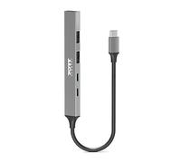 Port Designs hub USB-C con 4 puertos USB + 1 puerto de carga 100 W, 5 en 3