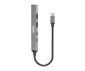 Port Designs hub USB-C con 4 puertos USB + 1 puerto de carga 100 W, 5 en 3