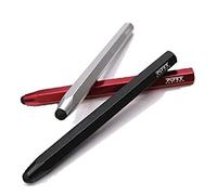 Port Designs Lápices de aluminio con forma de lápiz capacitivo de fácil agarre, universal para todos los dispositivos de pantalla táctil, en rojo, negro y plata, paquete de 3