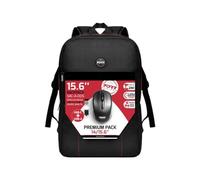 Port Designs - Mochila + ratón inalámbrico 2,4 GHz USB-C y USB-A 14/15,6 pulgadas, color negro