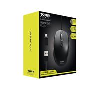 Port Designs Ratón Port Connect USB silencioso Negro