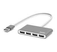 PORT Hub USB-A 2.0 a 4 puertos USB-A 2.0 480 Mbit/s, Gris