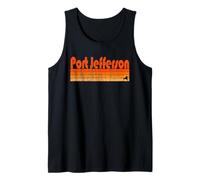 Port Jefferson, estilo retro de los años 80 de Nueva York Camiseta sin Mangas