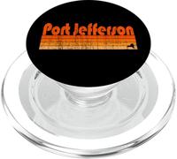 Port Jefferson, estilo retro de los años 80 de Nueva York PopSockets PopGrip para MagSafe