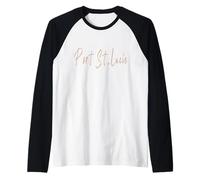 Port St. Lucie Florida Diseño Elegante Vintage Camiseta Manga Raglan