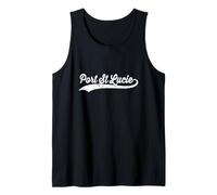 Port St Lucie Florida Vintage Cursiva US Ciudad Nombre Retro Camiseta sin Mangas