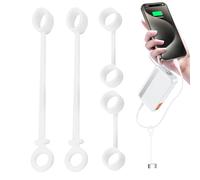 Porta adaptador de carga - Paquete de 4 soportes para cables, correa de silicona antipérdida, práctico organizador para adaptadores | Hogar, Coche, Mochila, Bolsillo, Llavero, Oficina, Viaje, Escritor