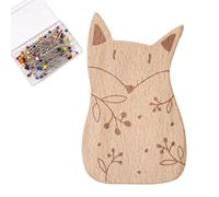Porta alfileres magnético para costura - Delicioso cojín magnético para costura con cien alfileres | Animal de madera multifuncional para manualidades, costura, acolchado