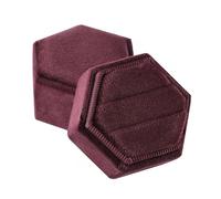 Porta Alianzas Caja de franela hexagonal for anillos, con lunares coloridos, for exhibir joyas, ideal for bodas, confesiones y presentaciones
