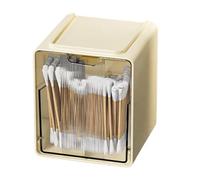 Porta Almohadillas Baño - Dispensador Transparente Antipolvo Con Cajón - Dispensador para Discos de Algodón | Para Tocador Encimera Armario Cajón Mesa Pared Estante Armario Dormitorio Oficina En Casa
