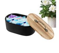 Porta Assorbenti da Bagno - Dispenser in Legno | Organizzatore Con coperchio per prodotti femminili | Elegante contenitore das Mobile, Inodoro, Cámara DAA | per Donne, Ragazze, figlie