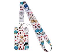 Porta Badge, Porta badge da collo, Porta badge infermiere, Portabadge collo, Porta badge rigido, Portabadge Collo Retrattile per Porta Badge Identificativo, Porta badge infermiere (C)
