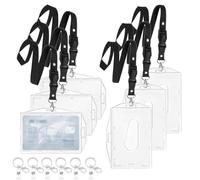Porta Badge titulares, Ideal para Tarjetas de Proximidad, Tarjetas de Crédito y Documentos de Identificación,Tarjeta tráfico (6 Pcs Lanyard)