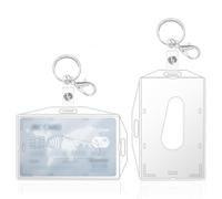 Porta Badge titulares, Ideal para Tarjetas de Proximidad, Tarjetas de Crédito y Documentos de Identificación,Tarjeta tráfico (2 Pcs Keyring)