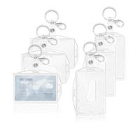 Porta Badge titulares, Ideal para Tarjetas de Proximidad, Tarjetas de Crédito y Documentos de Identificación,Tarjeta tráfico (6 Pcs Keyring)