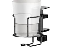 Porta Bicchieri Per Scrivania - Ferro, 2-In-1 Clip Anti-Rovesciamento Per Forniture Ufficio - Supporto Per Bicchiere Universal - Per Sedia Divano Auto Barca Ufficio Casa Bagno