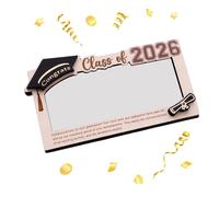 Porta-Billetes De Descuento De Diploma De Madera Organizador De Fiesta | Soporte para billetes para tarjetas 2026, decoración de madera, para fiestas de cumpleaños, estudiantes de secundaria