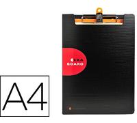 Porta Billetes Exactive Con Tapa De Polipropileno Negro Con Muelle Y Porta Bolígrafos Din A4 - EXACOMPTA