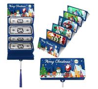 Porta Billetes Navideños Sorpresas, 10 Ranuras Sobres Navideños Clip Billetes, Billeteras Navideñas Guardar Dinero En Efectivo, Porta Tarjetas De Regalo Con Borlas Dinero Festivo,Cadeau de Noël