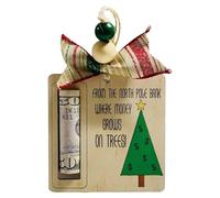 Porta Billetes para La Navidad | Colgante de Árbol de Madera | Colgante Porta Dinero,para Niños, Niñas, Mujeres, Hombres, Amigos, Hogar, Sala De Estar, Dormitorio