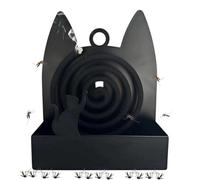 Porta Bobina di incenso x | Arredo Ferro Orecchie Gatto | Simpatico Portaspirale Antimosche Bruciaincenso | per Interni Esterni Camera Da Soggiorno Cucina Giardino Patio Balcone Campeggio Picnic