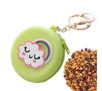 Porta bocadillos para Perros de Silicona - de adiestramiento de Mascotas con Cierre de Cremallera | Porta bocadillos Reutilizable para Perros con Llavero, Recipiente de Bolsillo para Aperitivos