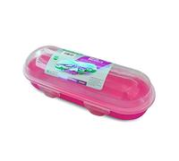 Porta bocadillos reutilizable niños, porta bocadillo, guarda bocadillos reutilizable niñas, guarda bocadillo niños libre de BPA, guarda bocadillo infantil, porta bocadillos para niños (Fucsia.)