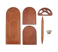Porta bolas de hilo de madera, enrollador de hilo de madera hecho a mano multiusos para tejer y hacer ganchillo