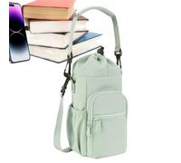 Porta botella, portavasos isotérmica con bolsillos, verde, Refiérase a la | Bolsa organizadora impermeable ligera con correa ajustable para transporte - Senderismo - Camping - Fitness