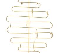 Mauro Ferretti Portabotellas de pared de metal dorado 53x13x72 cm