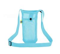 Porta Botellas Portátil Funda Ligera para Botellas de Agua Bolso con Bandolera Ajustable y Cierre Frontal Adecuado para Deportes al Aire Libre Ruta, Azul Claro