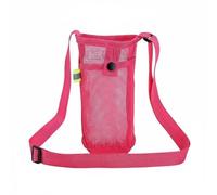 Porta Botellas Portátil Funda Ligera para Botellas de Agua Bolso con Bandolera Ajustable y Cierre Frontal Adecuado para Deportes al Aire Libre Ruta Diaria Paseo con Mascotas, Rojo Rosado