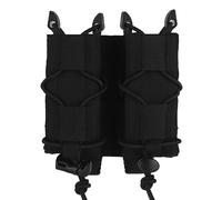 Porta Cargador Doble 9mm,Funda Abierta para Cargador de Pistola,Porta Cargador Táctico Molle Compatible con 9mm/MP5/ MP7