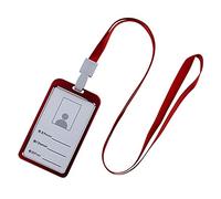 Porta carnét de identidad y tarjetas visita aluminio vertical con cordón delgado ligero para el trabajo la oficina escuela