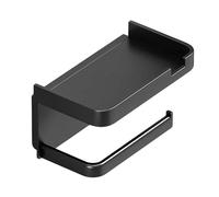 Porta Carta Igienica Da Muro con Scaffale Porta Cellulare - Supporto Rotolo Carta Igienica con Ripiano per Smartphone | Organizzatore Bagno In Metallo per Asciugamani Di Cartas E Oggetti